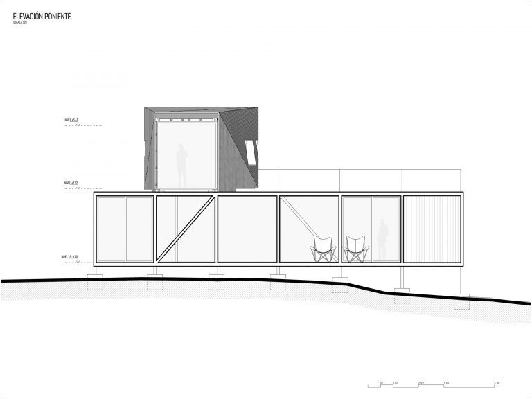 Casa P406 Orfali Ehrenfeld elevacion poniente 768x576