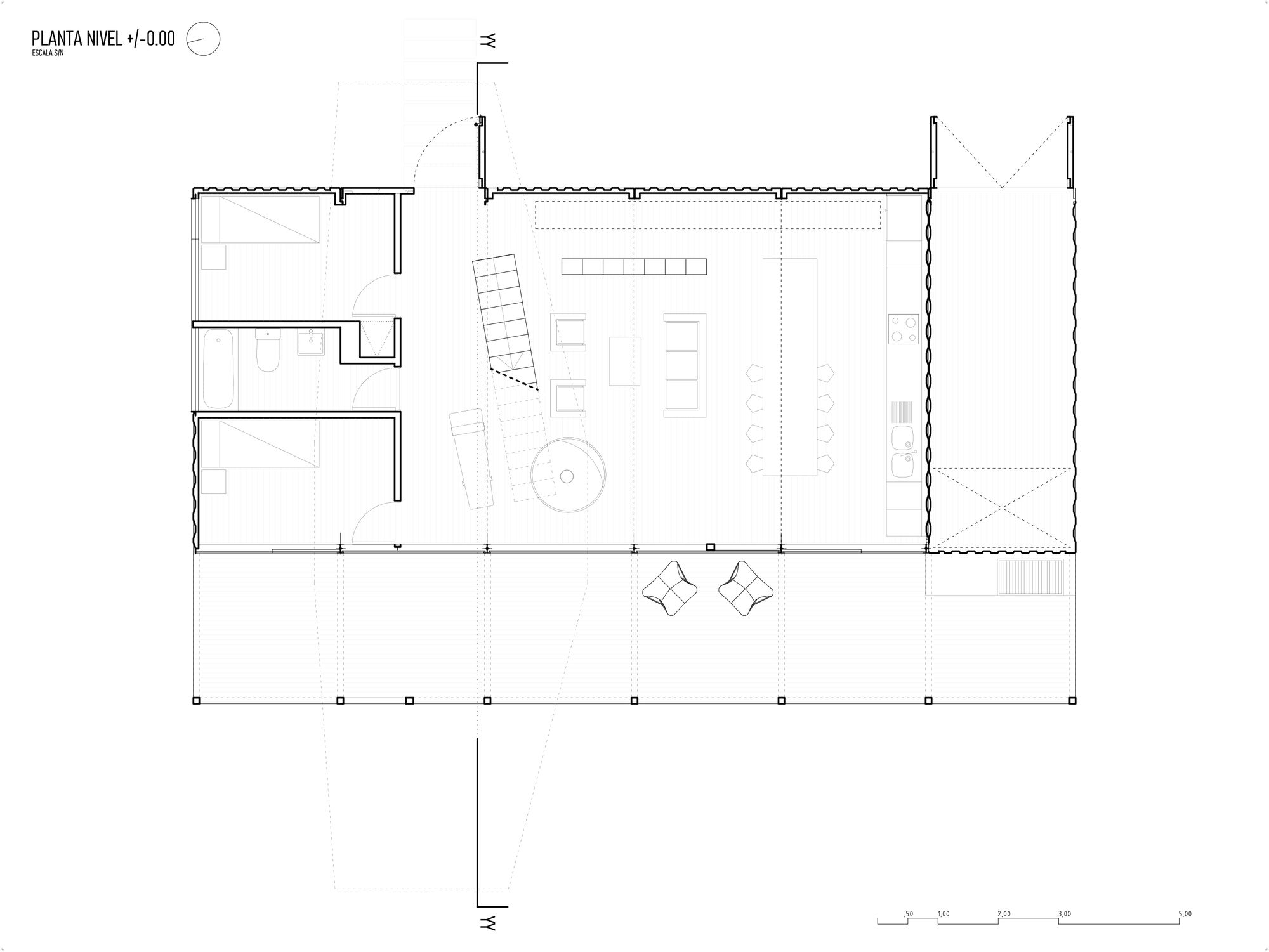Casa P406 Orfali Ehrenfeld planta arquitectura n000