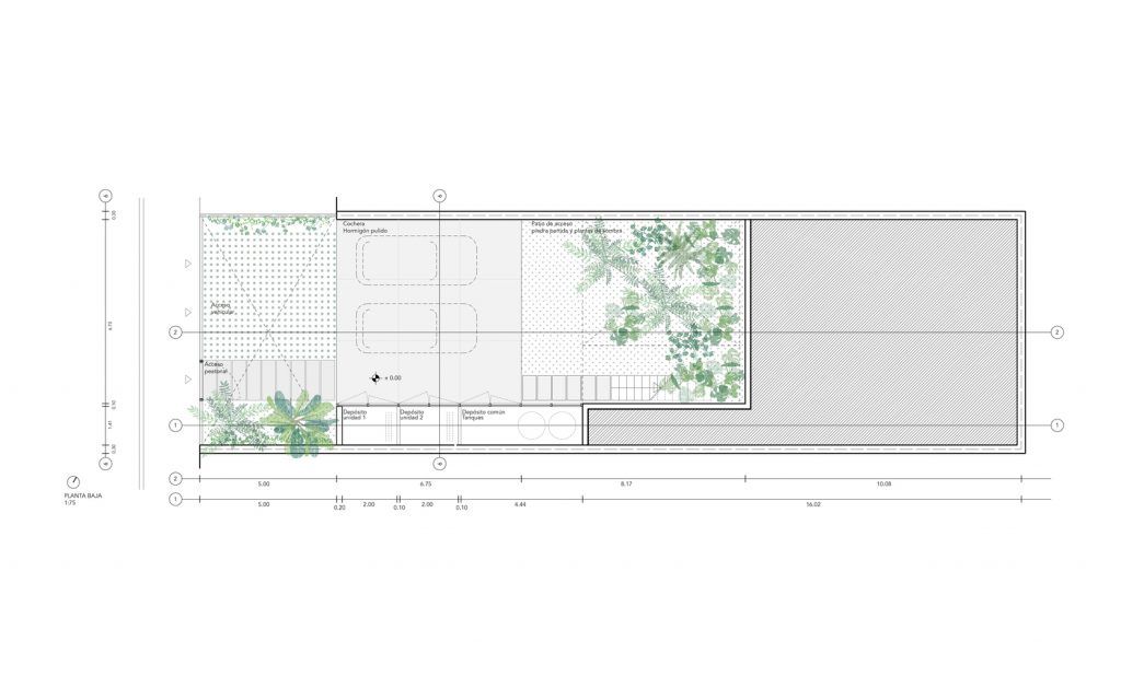 Planta Nivel 1 CASA ARQUITECTURA RIFA 2019