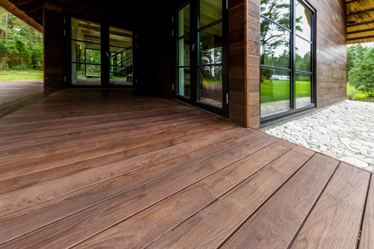 Thermory Benchmark thermo ash cladding C20 decking D45J. Private house in Saaremaa Estonia2 768x512