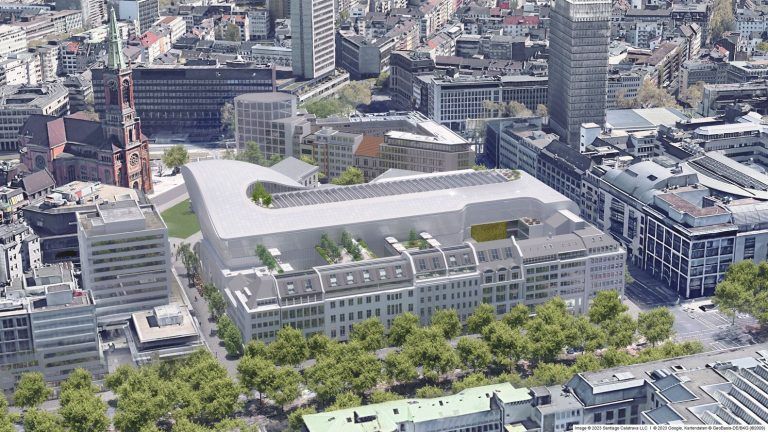 santiago calatrava reveals design for new retail and office complex in dusseldorf german 768x432