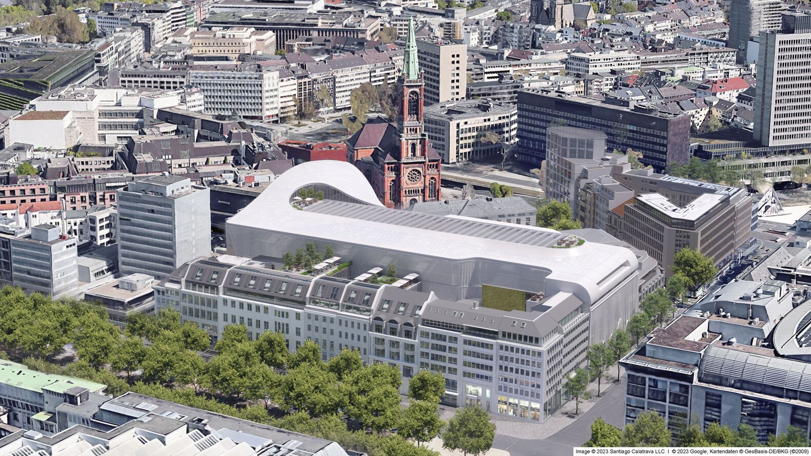 santiago calatrava reveals design for new retail and office complex in dusseldorf germany 3
