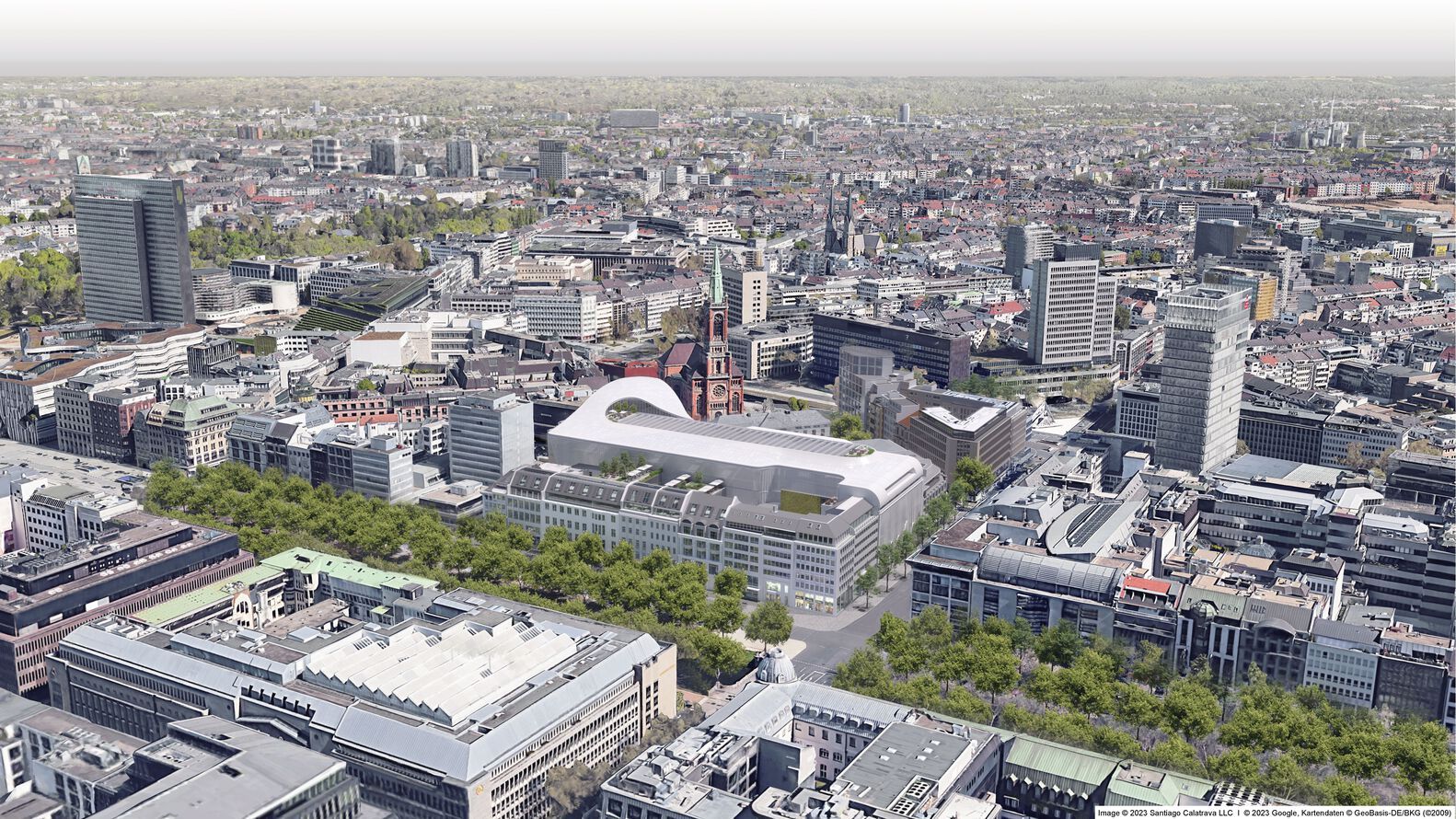santiago calatrava reveals design for new retail and office complex in dusseldorf germany 4