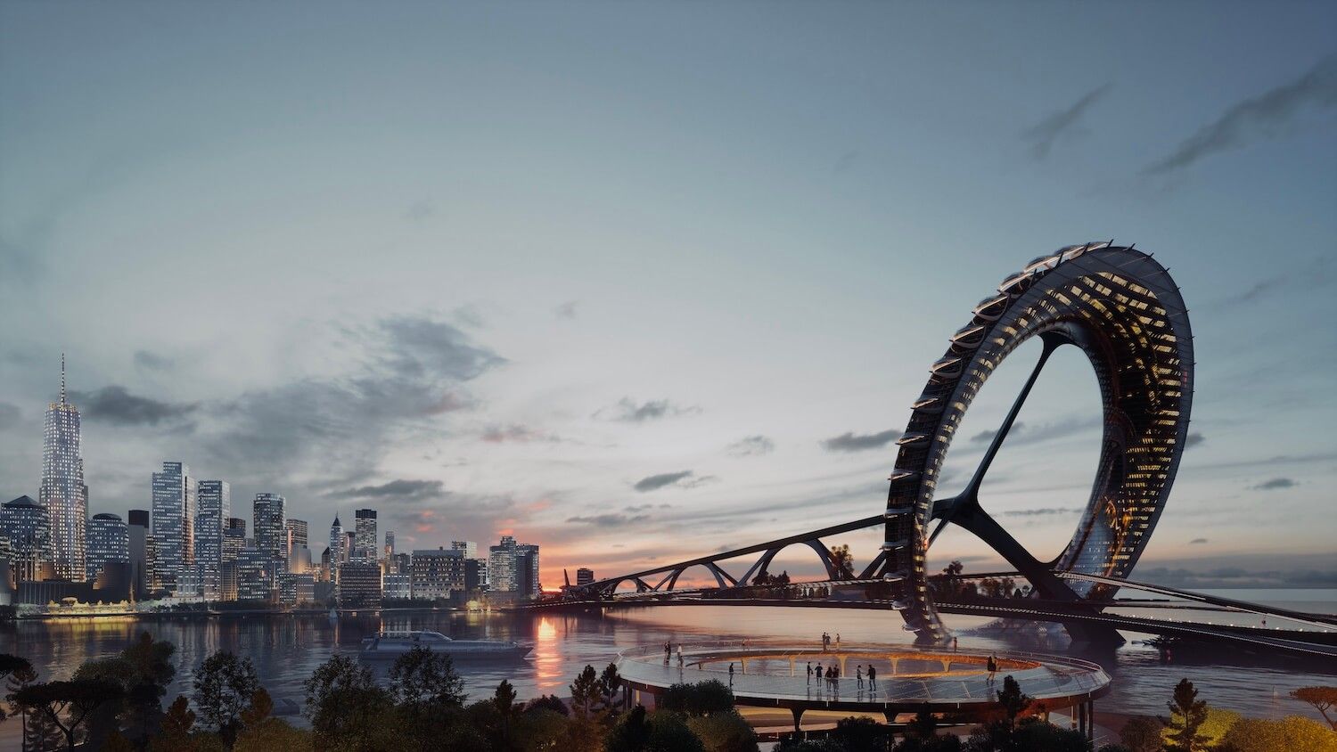 Puente financiero de Nueva York por Kalbod Design Studio 13