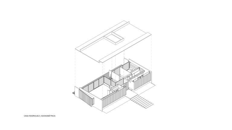 Luciano Kruk Casa Rodriguez Planos Axonometrica 1 768x432